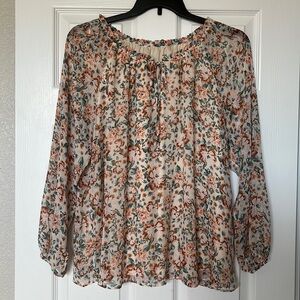 LC Lauren Conrad Tie Front Blouse